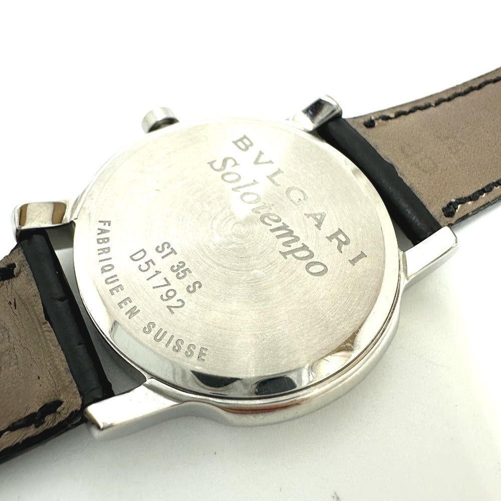 Bvlgari Bvlgari St35S Solo Tempo Quartz Date Wristwatch Ss Men Size ONE SIZE - 8 Thumbnail