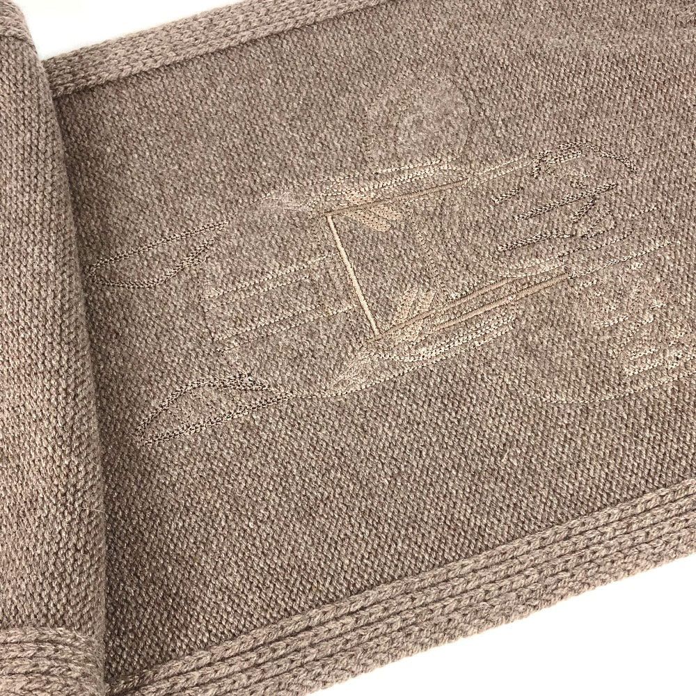 Hermes Hermes H393972T 03 Leather Patch Quarter Bash 2023 Autumn/Winter Collection Scarf Cashmere Men Ethupe Brown Size ONE SIZE - 6 Thumbnail