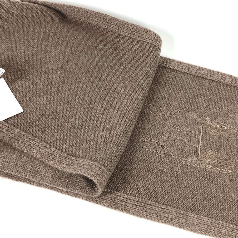 Hermes Hermes H393972T 03 Leather Patch Quarter Bash 2023 Autumn/Winter Collection Scarf Cashmere Men Ethupe Brown Size ONE SIZE - 7 Thumbnail