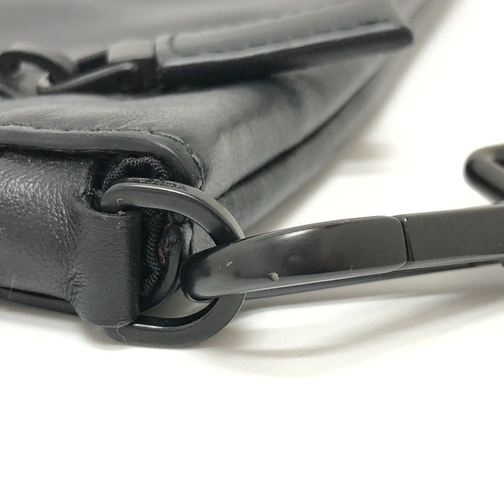 Prada Prada Triangle Logo With Straps Briefcase Clutch Bag Leather Men Size ONE SIZE - 8 Thumbnail