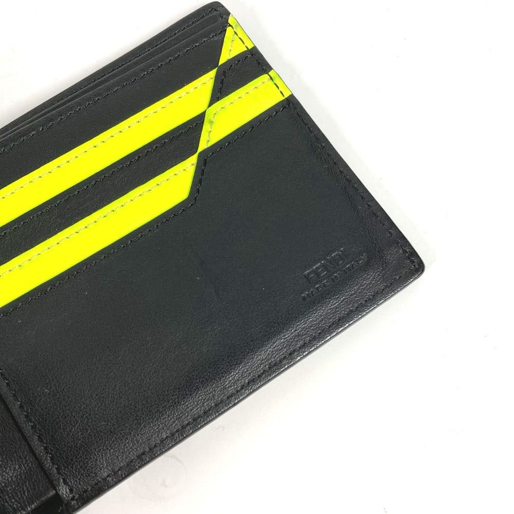 Fendi Fendi 7M0266 Billfold Monster Bugs Compact Wallet Bi-Fold Leather Men Size ONE SIZE - 7 Thumbnail