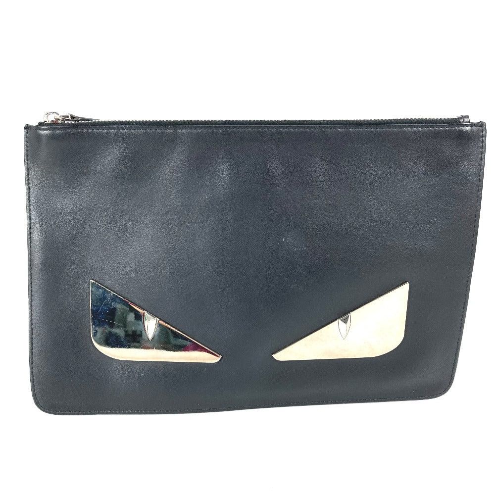 Fendi Fendi 7N0078 Monster Bugs Pouch Briefcase Clutch Bag Leather Men Size ONE SIZE - 2 Thumbnail