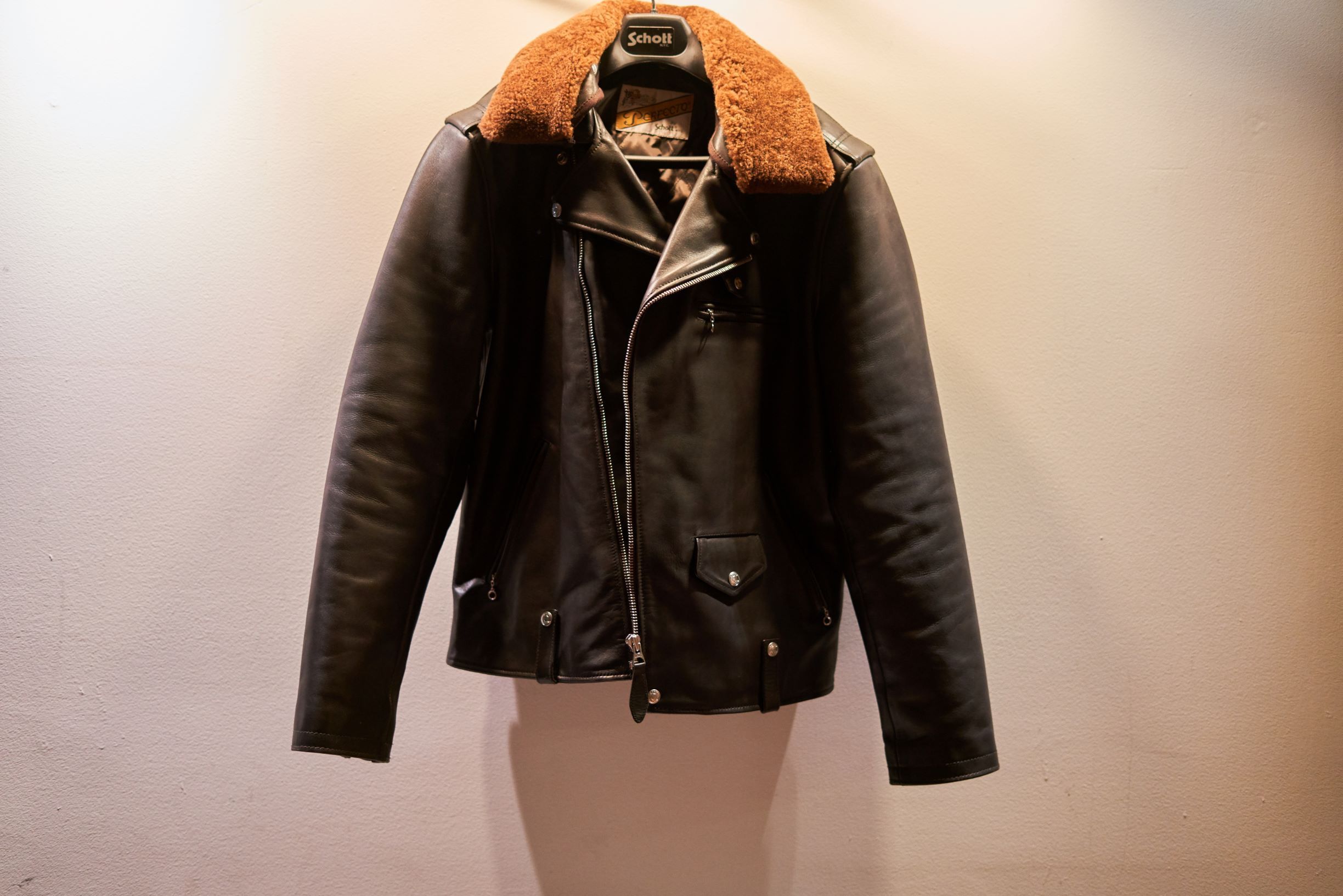 Schott perfecto fur collar hotsell