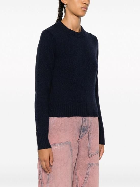 AMI AMI Women Sweater FKS127 005430 Blue Size S / US 4 / IT 40 - 2 Thumbnail