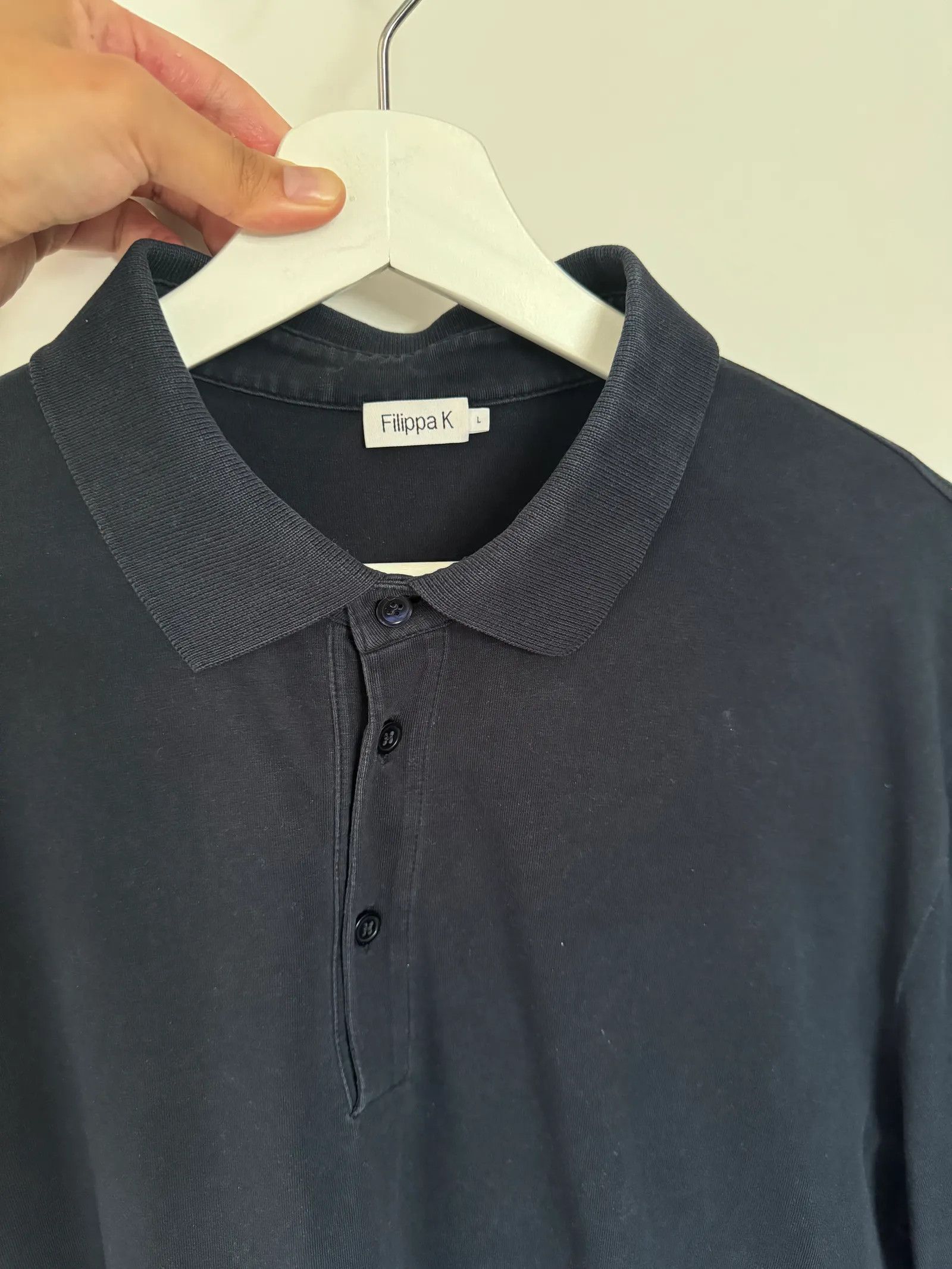 Filippa K Filippa K Luke Lycra Poloshirt Cardigan Size US L / EU 52-54 / 3 - 3 Thumbnail