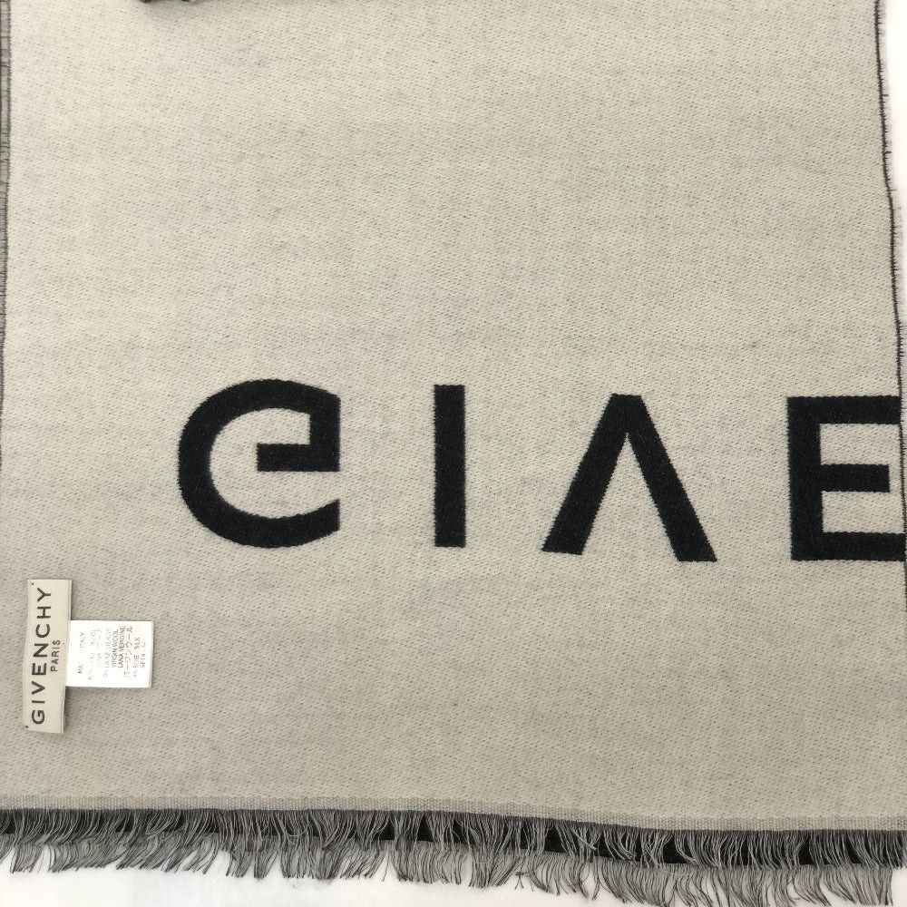 Givenchy Givenchy Logo Fringe Scarf Stall Fashion Accessory Wool Men Size ONE SIZE - 3 Thumbnail