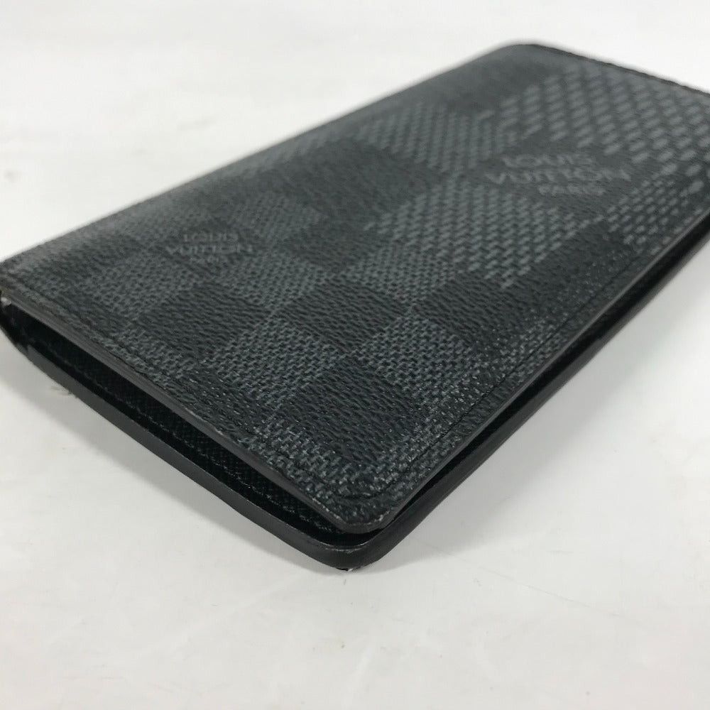 Louis Vuitton Louis Vuitton N60436 Damier Graphite Small Leather Belt Worn By Commoners In Ancient Japan Braza Nm Doubled Long Wallet Canvas Men Size ONE SIZE - 6 Thumbnail