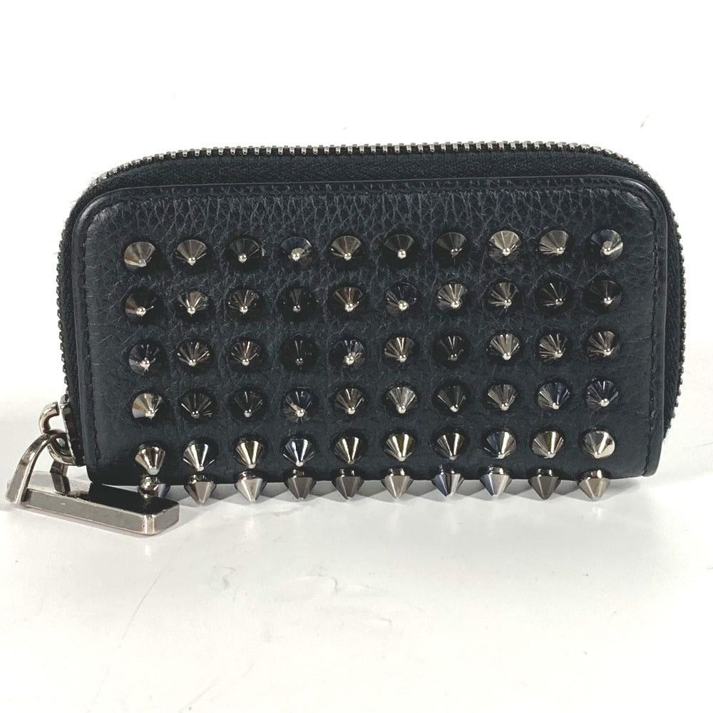 Christian Louboutin Christian Louboutin Wallet Change Purse Studs With Key Ring Coin Leather Men Size ONE SIZE - 2 Thumbnail