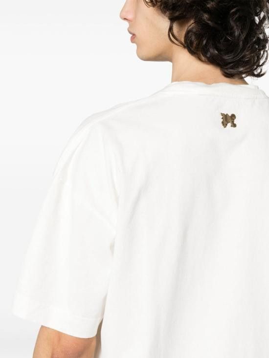 Palm Angels PALM ANGELS Men T-Shirts PMAA072R24JER001 0376 White Size US XL / EU 56 / 4 - 3 Thumbnail