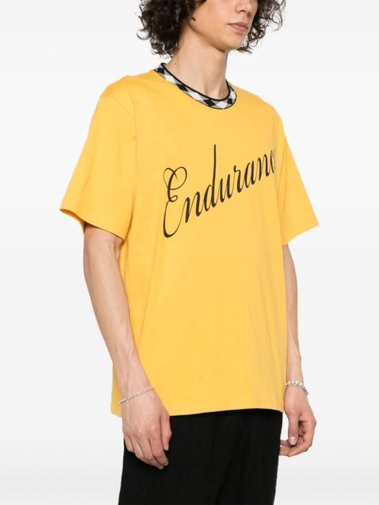 Wales Bonner WALES BONNER Men T-Shirts MS24JE16 JE01300 Yellow Size US L / EU 52-54 / 3 - 4 Thumbnail