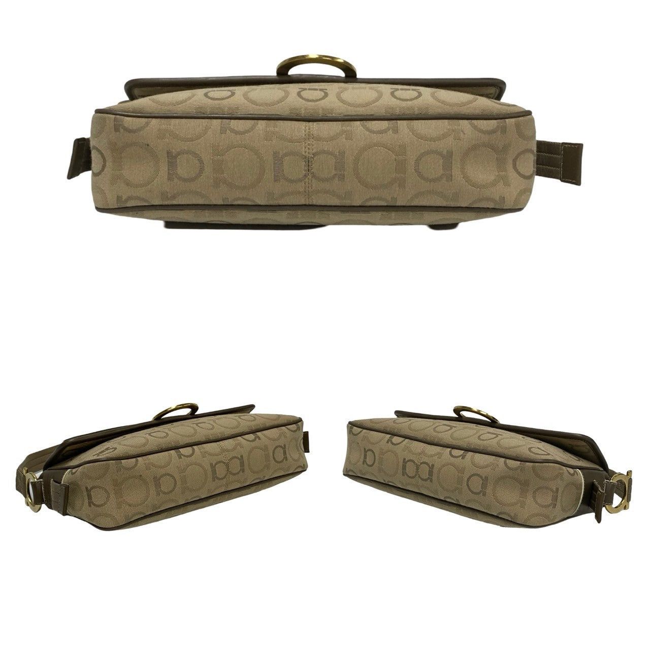 Salvatore Ferragamo Salvatore Ferragamo Shoulder Bag Brown Cotton Size ONE SIZE - 6 Thumbnail