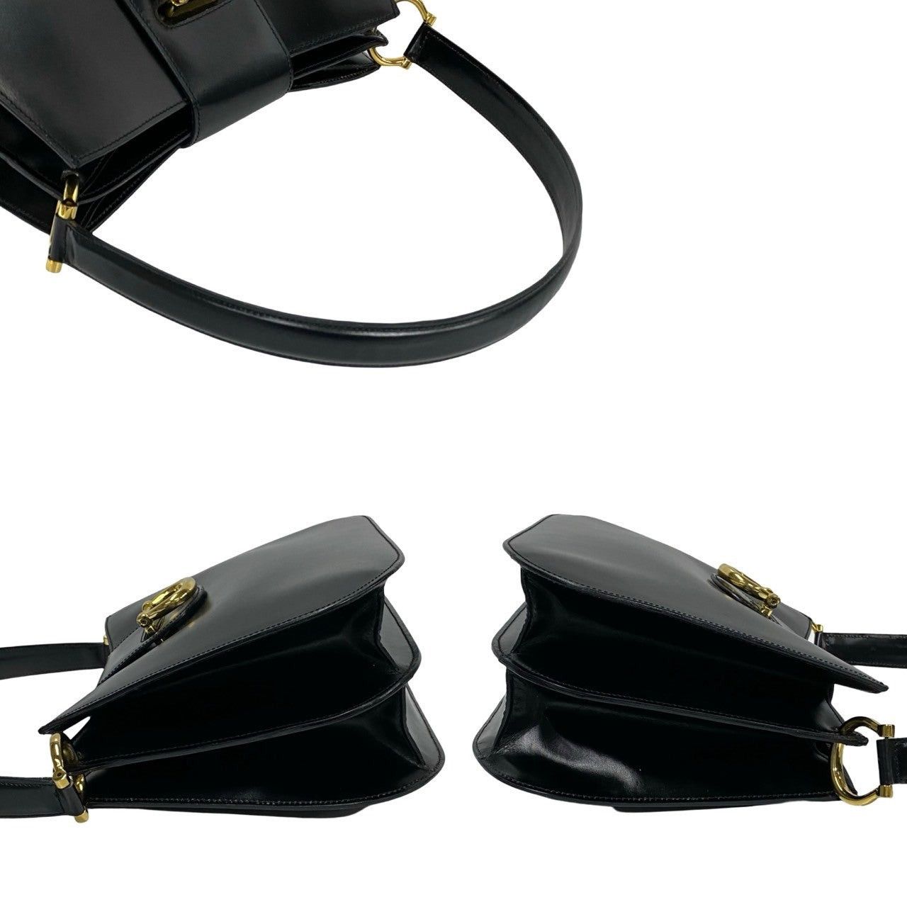 Celine Celine Shoulder Bag Black Leather Size ONE SIZE - 5 Thumbnail