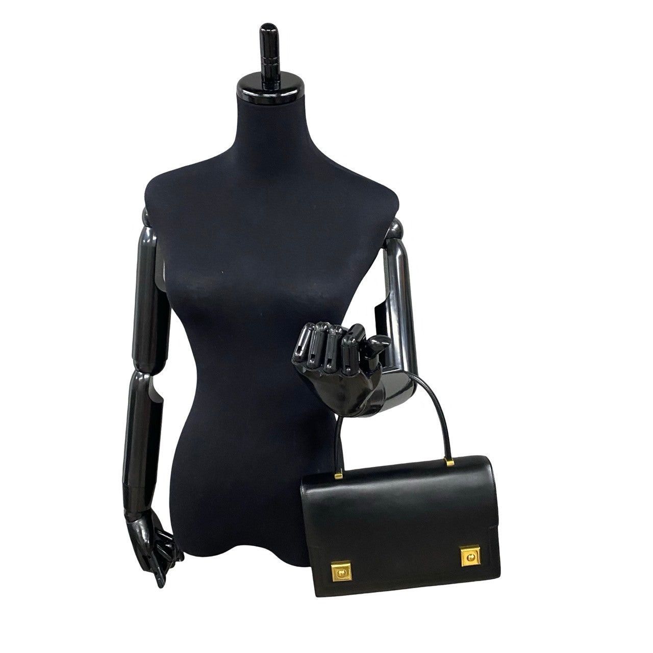 Hermes Hermes Handbag Black Leather Size ONE SIZE - 2 Thumbnail
