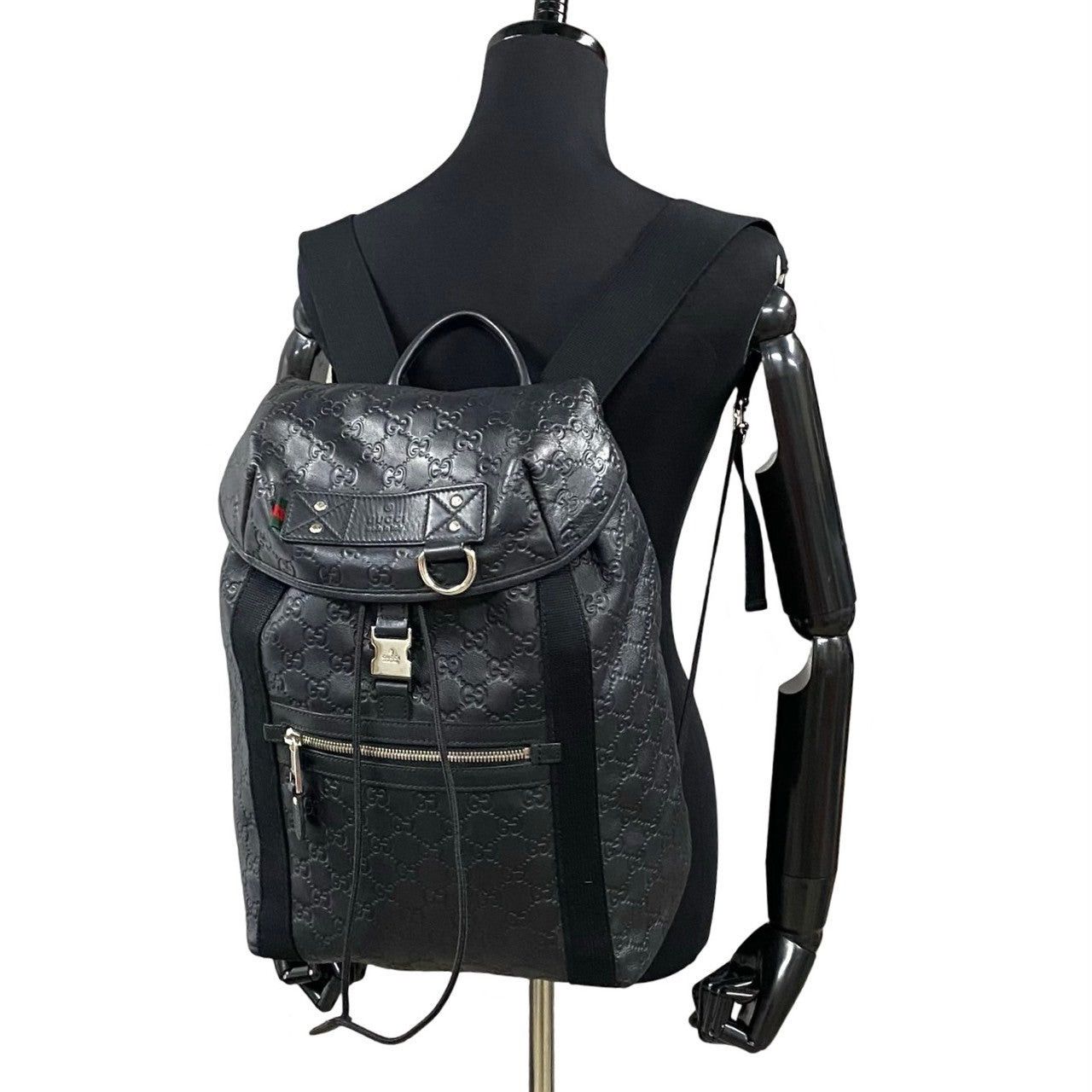 Gucci Gucci Backpack Black Leather Size ONE SIZE - 2 Thumbnail