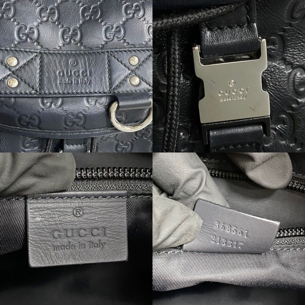 Gucci Gucci Backpack Black Leather Size ONE SIZE - 3 Thumbnail