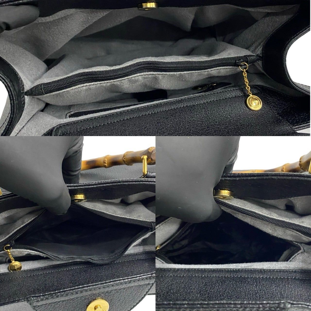 Gucci Gucci Handbag Black Leather Size ONE SIZE - 8 Thumbnail