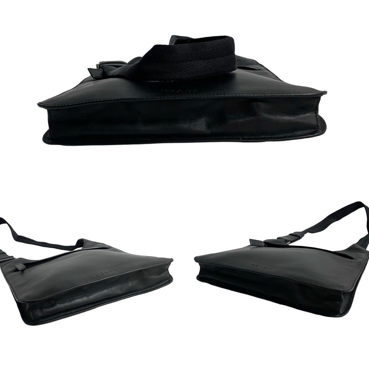 Prada Prada Shoulder Bag Black Leather Size ONE SIZE - 6 Thumbnail