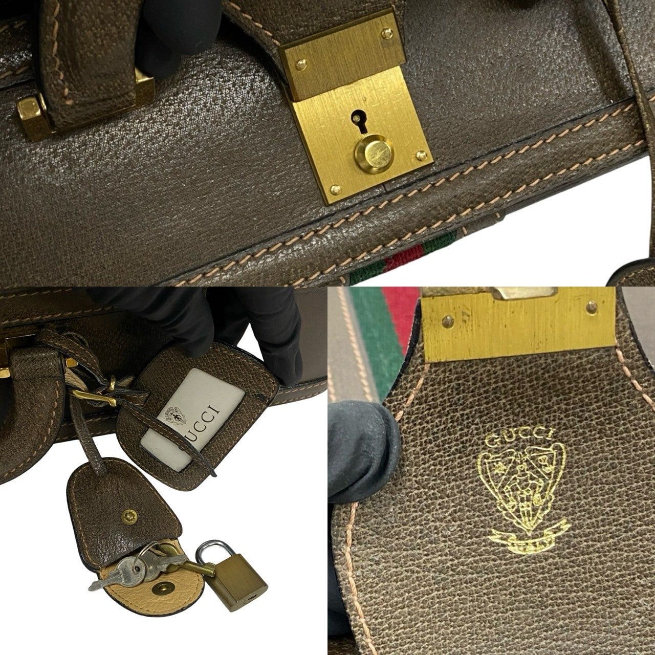 Gucci Gucci Handbag Brown Leather Size ONE SIZE - 3 Thumbnail