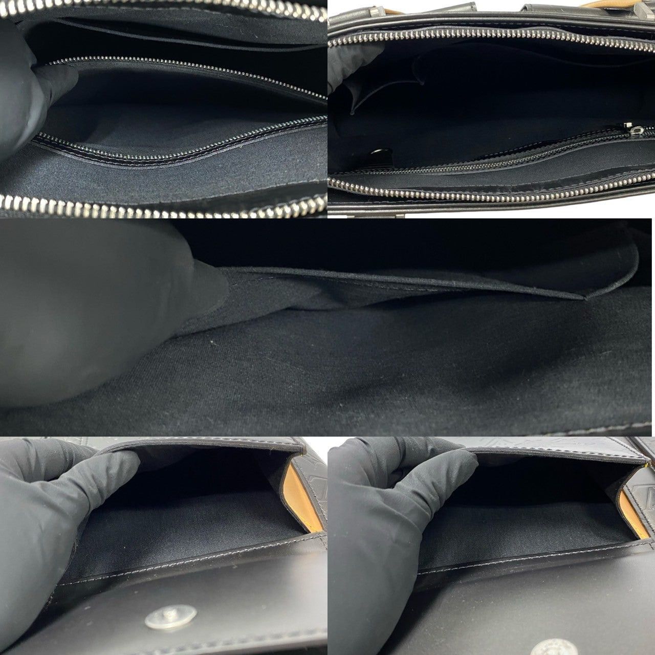 Louis Vuitton Louis Vuitton Tote Bag Black Leather Size ONE SIZE - 8 Thumbnail