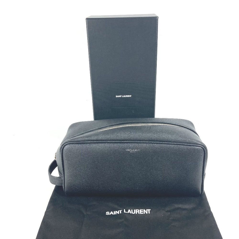 Saint Laurent Paris Saint Laurent Paris 609347 Logo Having A Handle On Grooming Case Pouch Briefcase Zippered Carrying Leather Men Size ONE SIZE - 12 Thumbnail
