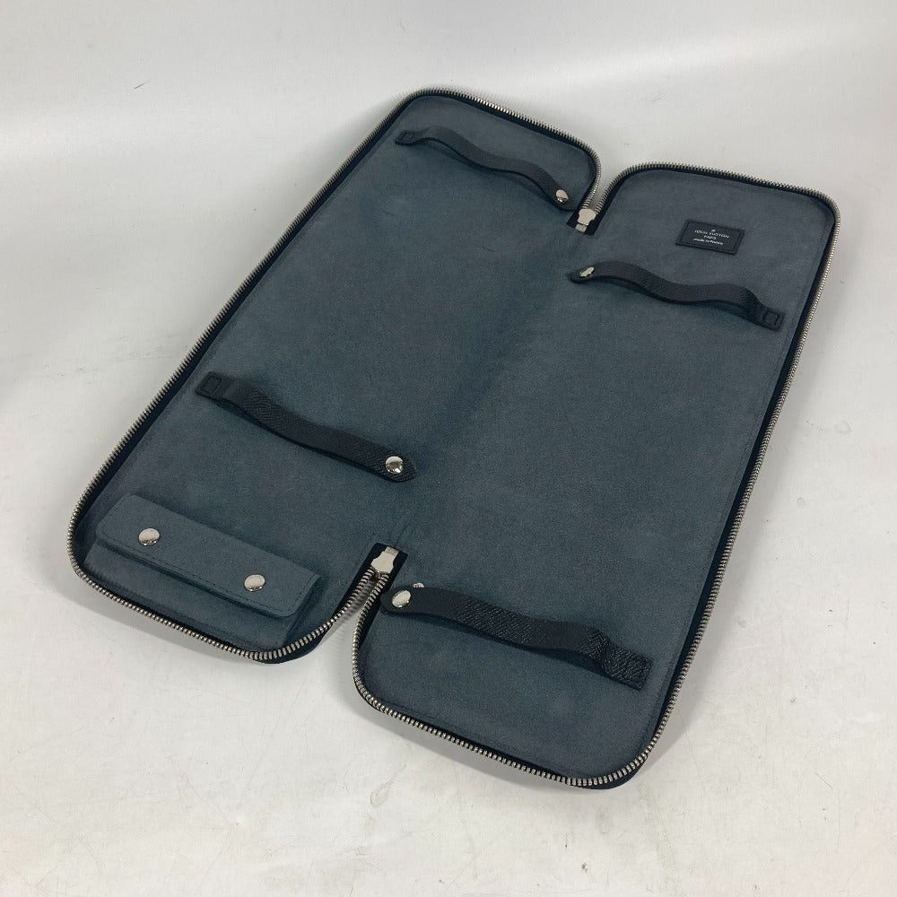 Louis Vuitton Louis Vuitton M30302 Taiga E.T.I. Cravat Necktie Case Pouch Sundries Leather Men Aldouise Black Size ONE SIZE - 11 Thumbnail