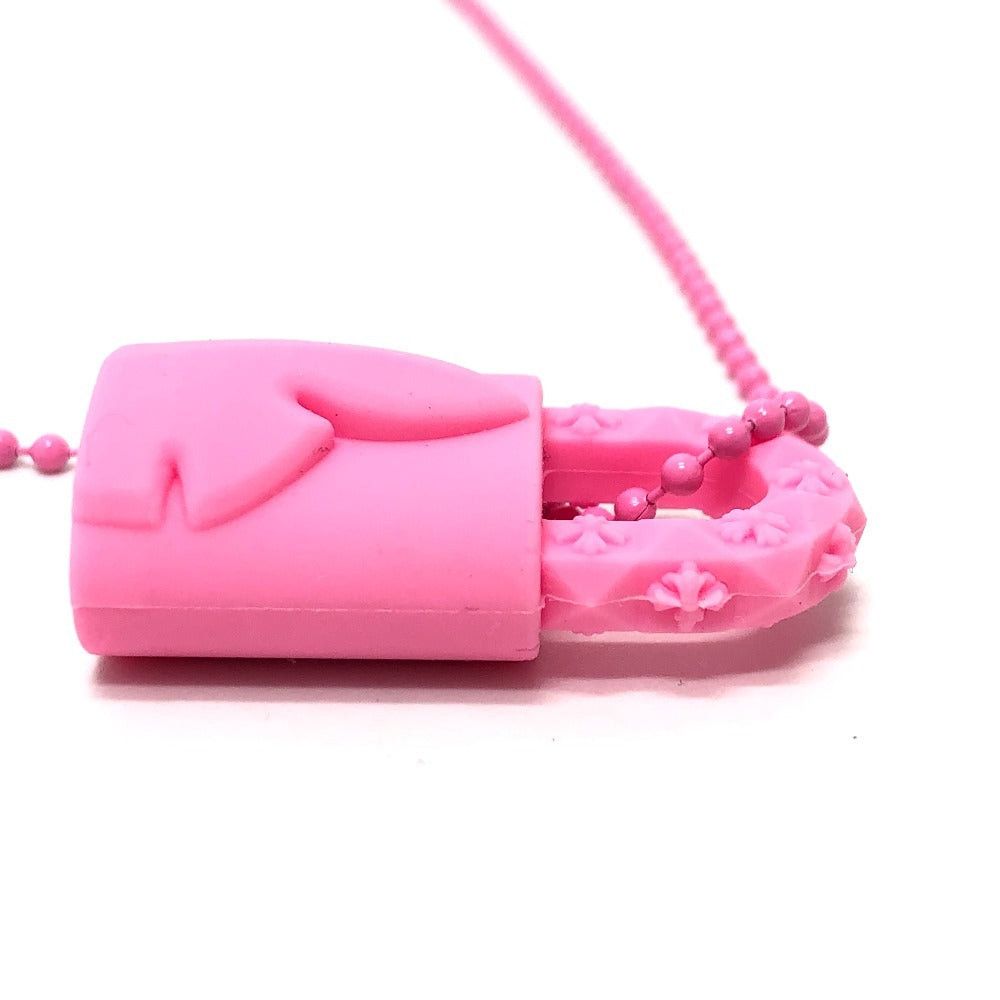 Chrome Hearts Chrome Hearts Padlock Flerknee Slcn Flare Knee Pendant Necklace Accessories Rubber Men Pink Size ONE SIZE - 6 Thumbnail
