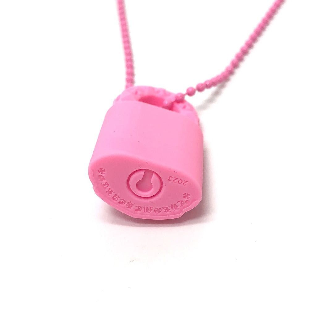 Chrome Hearts Chrome Hearts Padlock Flerknee Slcn Flare Knee Pendant Necklace Accessories Rubber Men Pink Size ONE SIZE - 8 Thumbnail