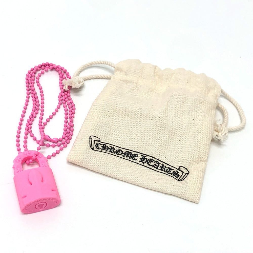 Chrome Hearts Chrome Hearts Padlock Flerknee Slcn Flare Knee Pendant Necklace Accessories Rubber Men Pink Size ONE SIZE - 12 Thumbnail