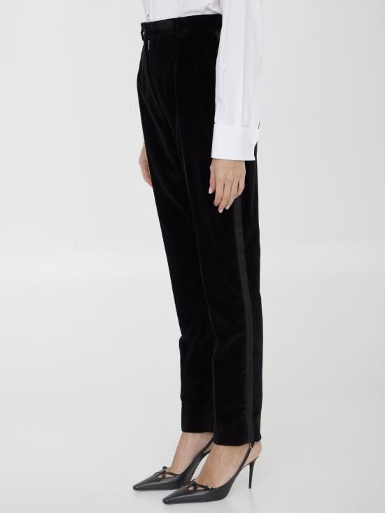 Dolce & Gabbana DOLCE & GABBANA Women Straight Pants FTC71T BLACK Size 28" / US 6 / IT 42 - 2 Thumbnail