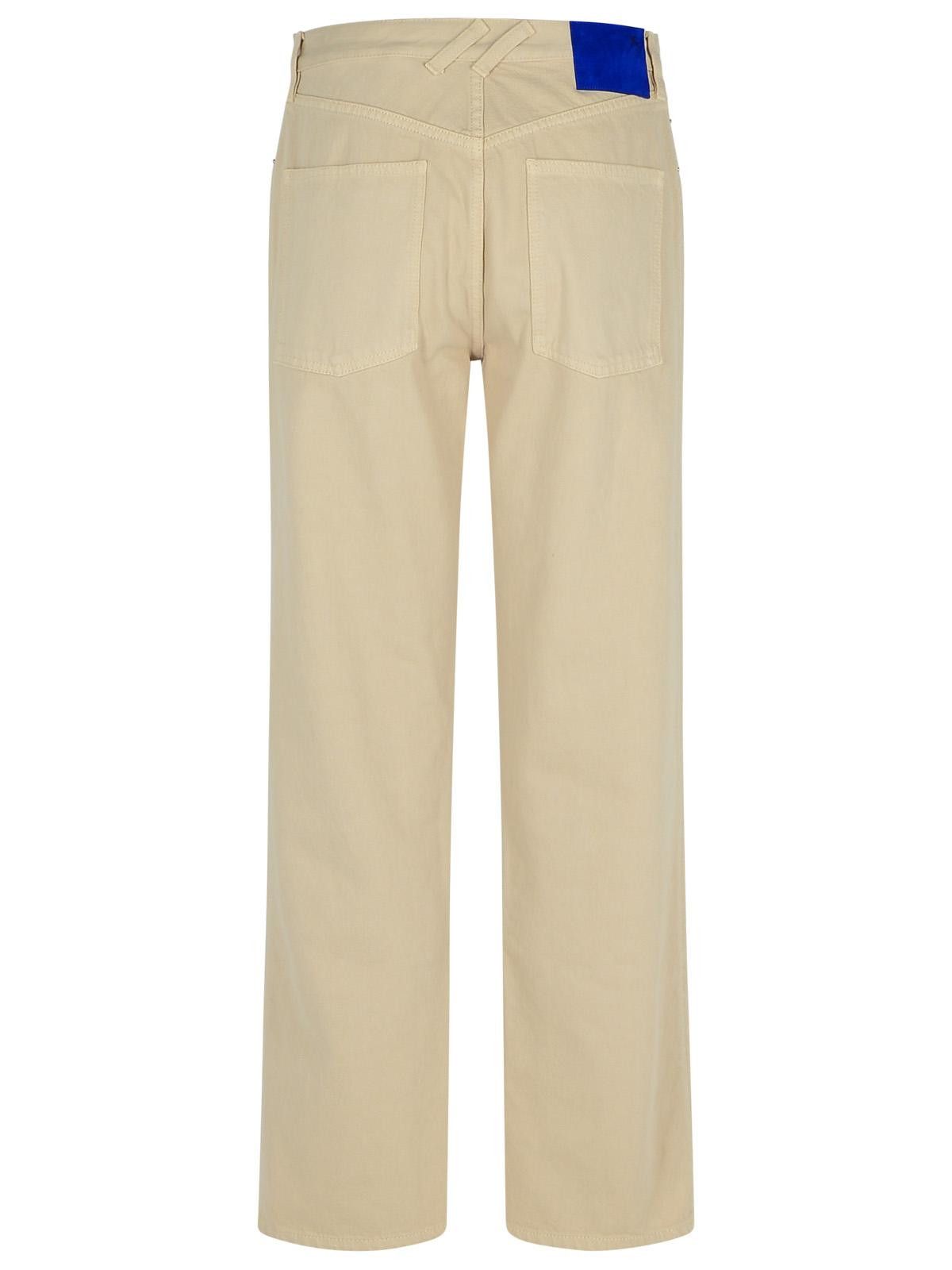 Burberry BURBERRY Cream Cotton Jeans Size 27" / US 4 / IT 40 - 3 Thumbnail