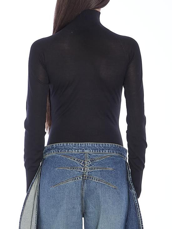 Alaia ALAIA Women Bodysuit Tops AA9B03026M894 BLACK Size XS / US 0-2 / IT 36-38 - 4 Thumbnail