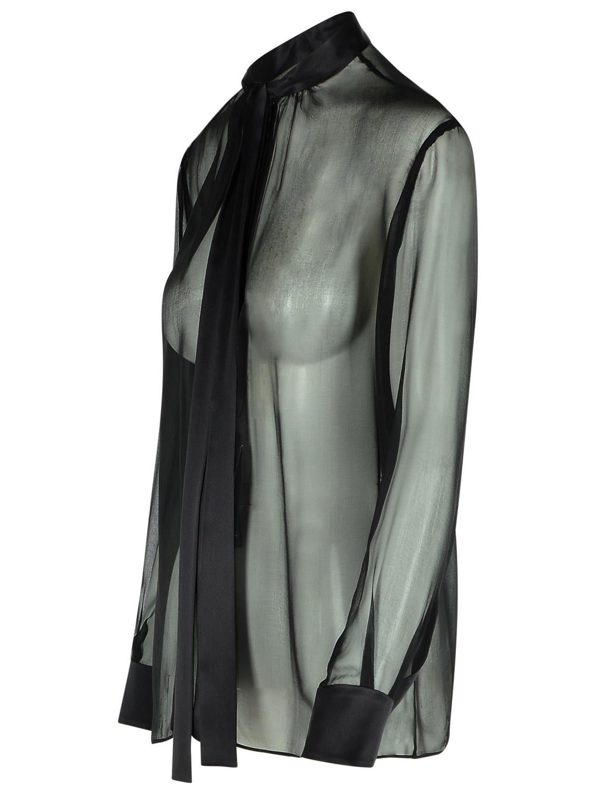 Dolce & Gabbana DOLCE & GABBANA Black Silk Shirt Size S / US 4 / IT 40 - 2 Thumbnail