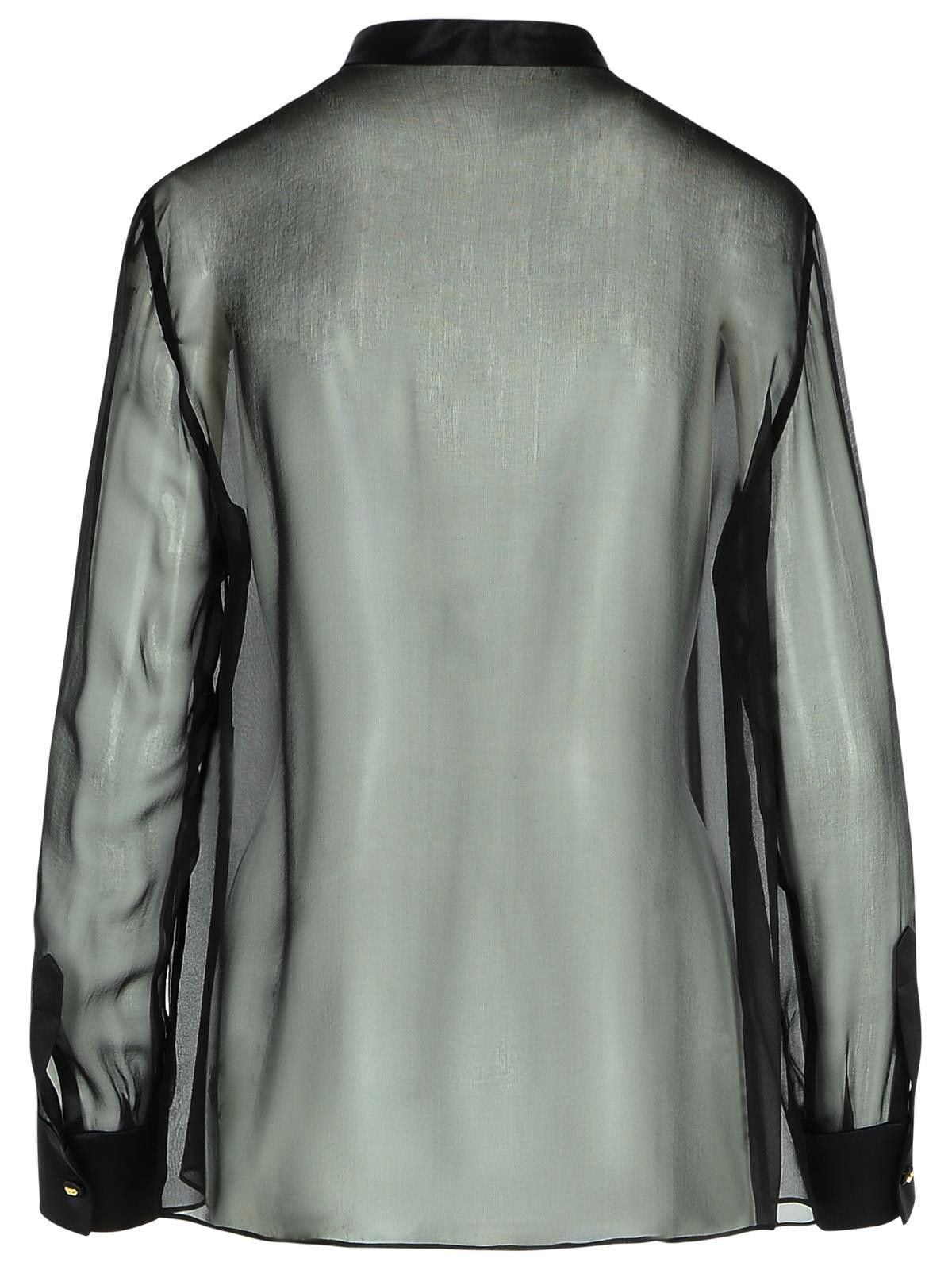 Dolce & Gabbana DOLCE & GABBANA Black Silk Shirt Size M / US 6-8 / IT 42-44 - 3 Thumbnail