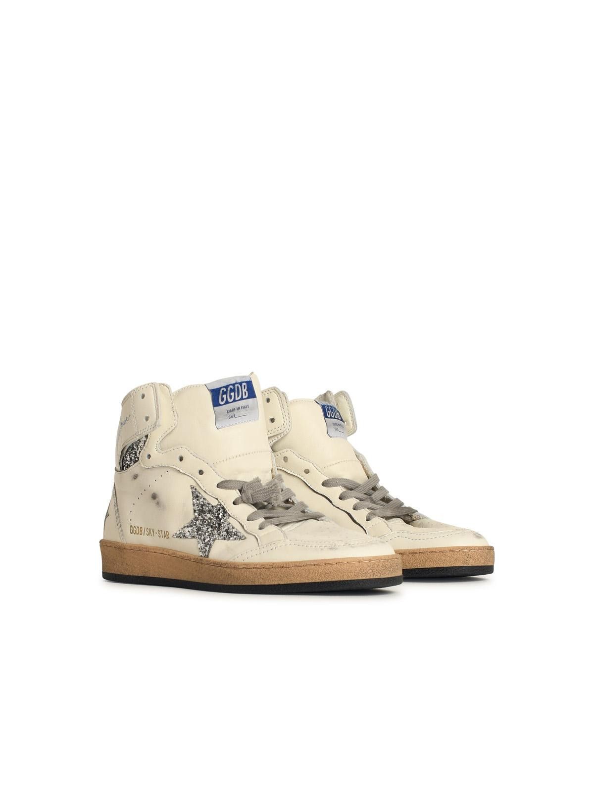 Golden Goose GOLDEN GOOSE 'Sky Star' White Leather Sneakers Size US 11 / IT 41 - 2 Thumbnail