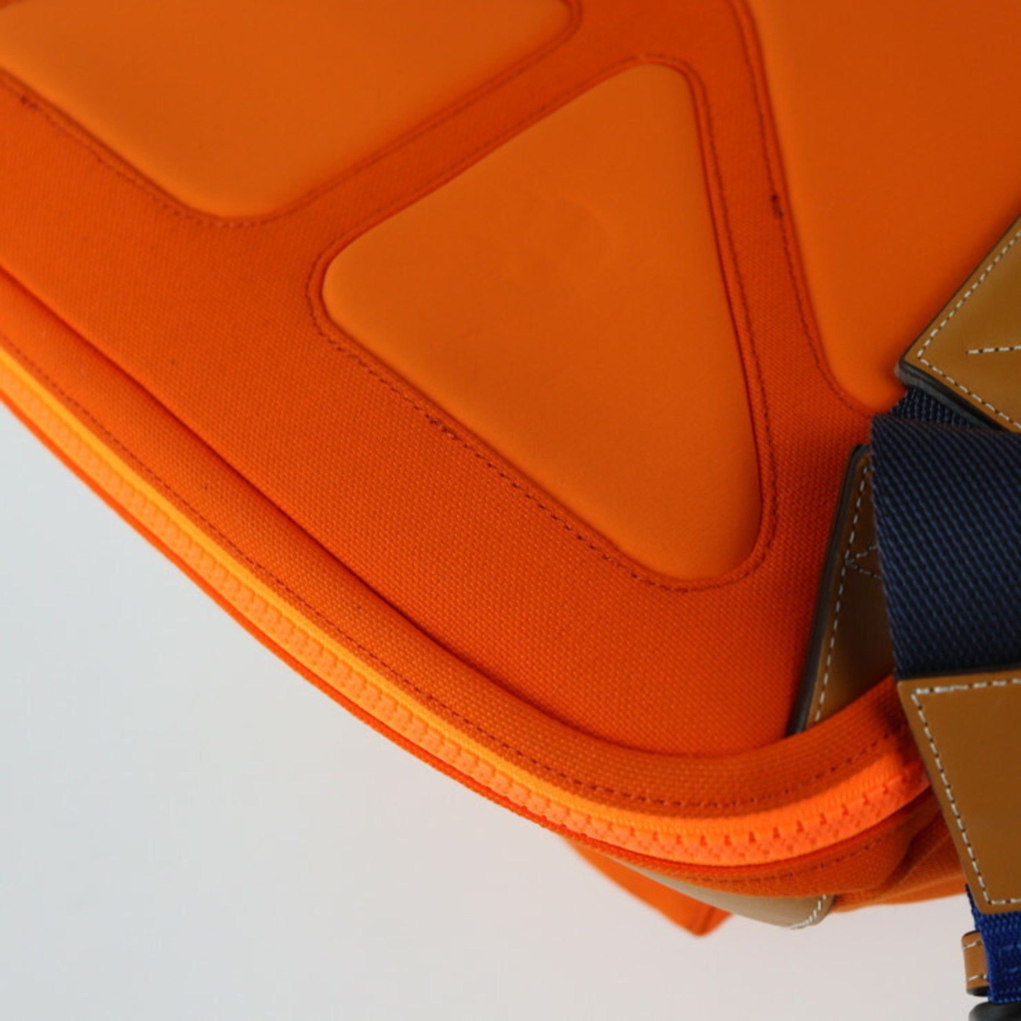Loewe Loewe Eye Nature Backpack/Daypack 301.50.NU40 Canvas Leather Orange x Brown Blue Backpack Size ONE SIZE - 6 Thumbnail