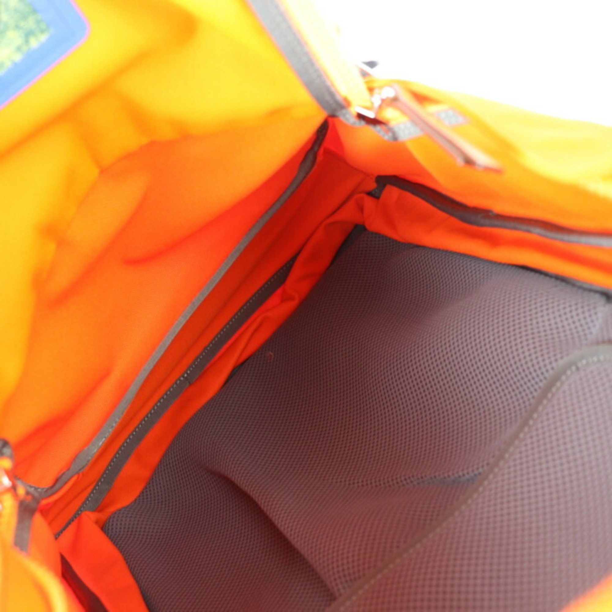 Loewe Loewe Eye Nature Backpack/Daypack 301.50.NU40 Canvas Leather Orange x Brown Blue Backpack Size ONE SIZE - 8 Thumbnail