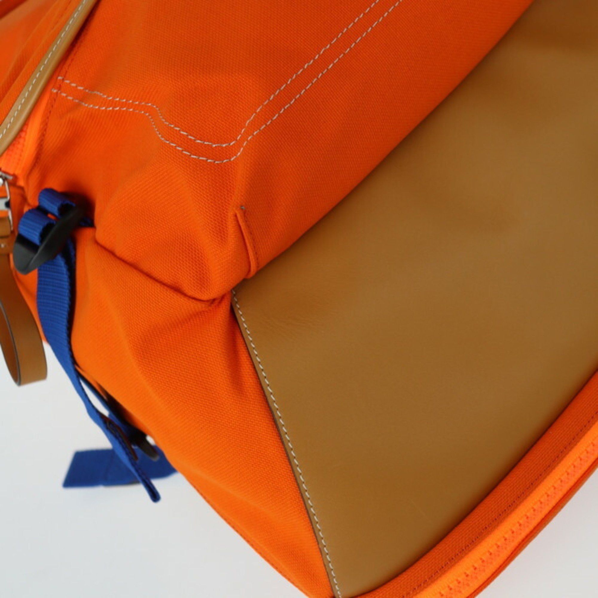 Loewe Loewe Eye Nature Backpack/Daypack 301.50.NU40 Canvas Leather Orange x Brown Blue Backpack Size ONE SIZE - 5 Thumbnail