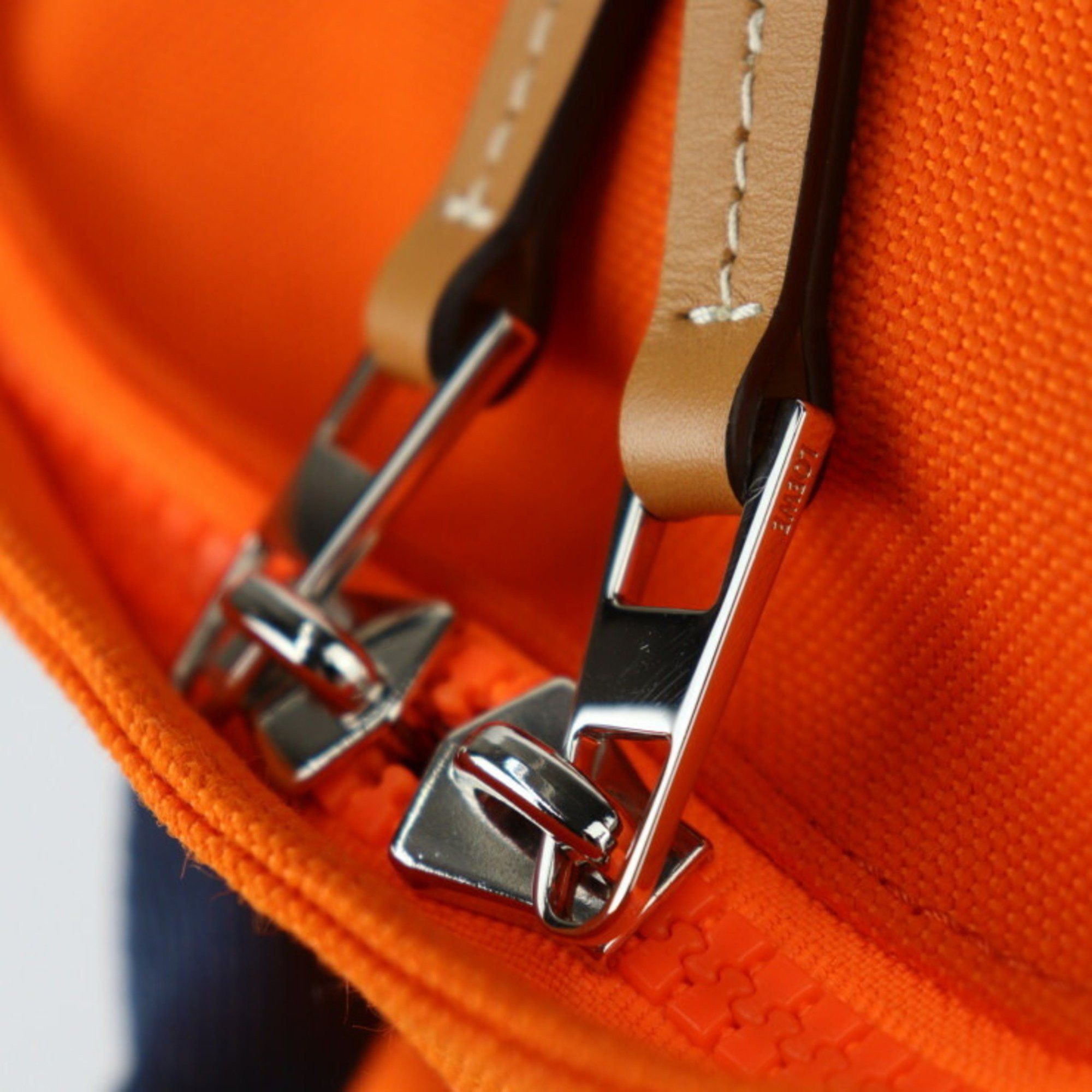 Loewe Loewe Eye Nature Backpack/Daypack 301.50.NU40 Canvas Leather Orange x Brown Blue Backpack Size ONE SIZE - 7 Thumbnail