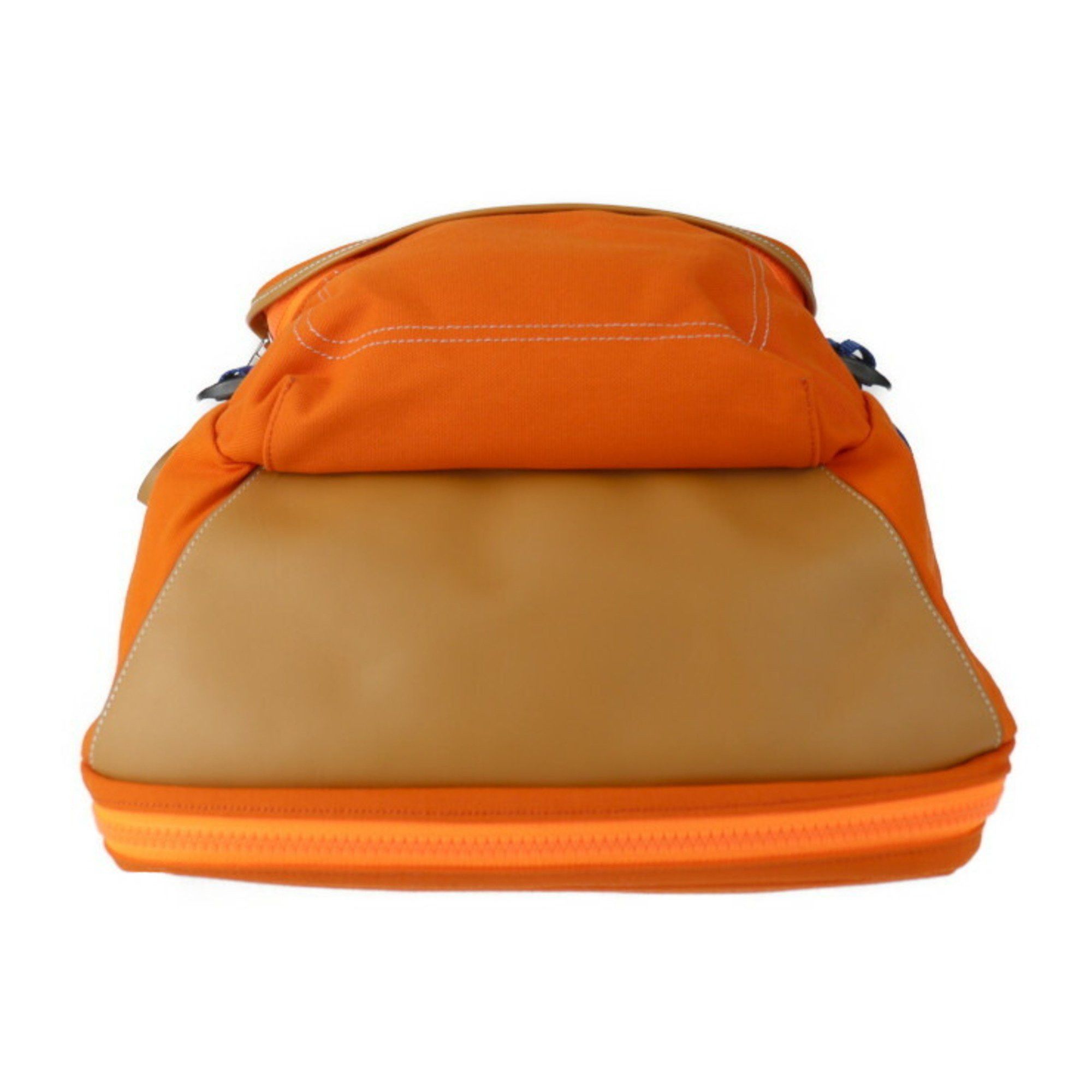 Loewe Loewe Eye Nature Backpack/Daypack 301.50.NU40 Canvas Leather Orange x Brown Blue Backpack Size ONE SIZE - 4 Thumbnail