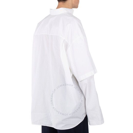 Balenciaga Patched Sleeve Shirt Poplin Size US M / EU 48-50 / 2 - 3 Thumbnail