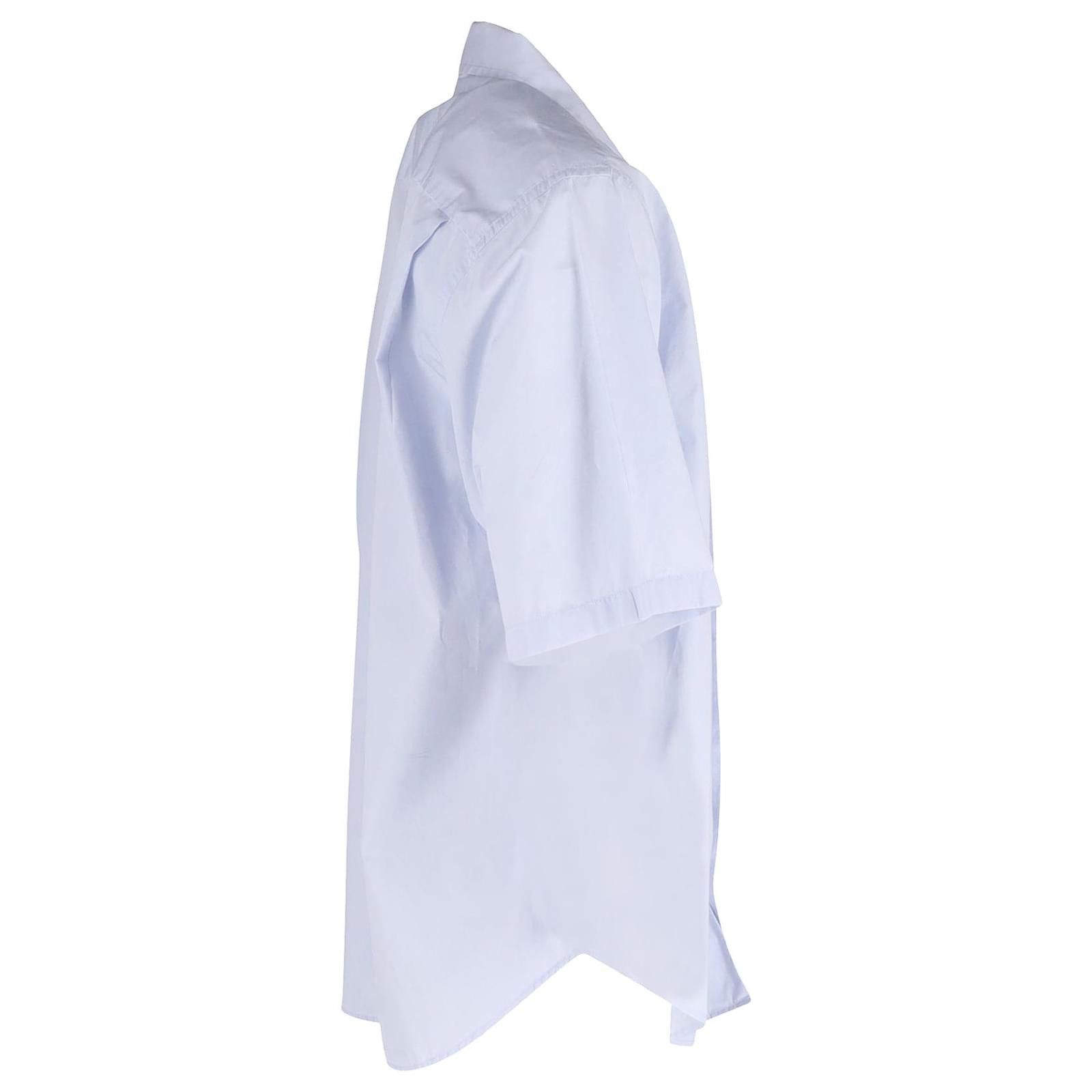 Balenciaga Minimal Shirt Classic Poplin in Light Blue Size US L / EU 52-54 / 3 - 2 Thumbnail