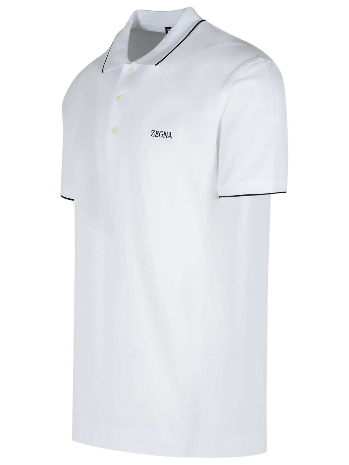 Ermenegildo Zegna ZEGNA White Cotton Polo Shirt Size US M / EU 48-50 / 2 - 2 Thumbnail