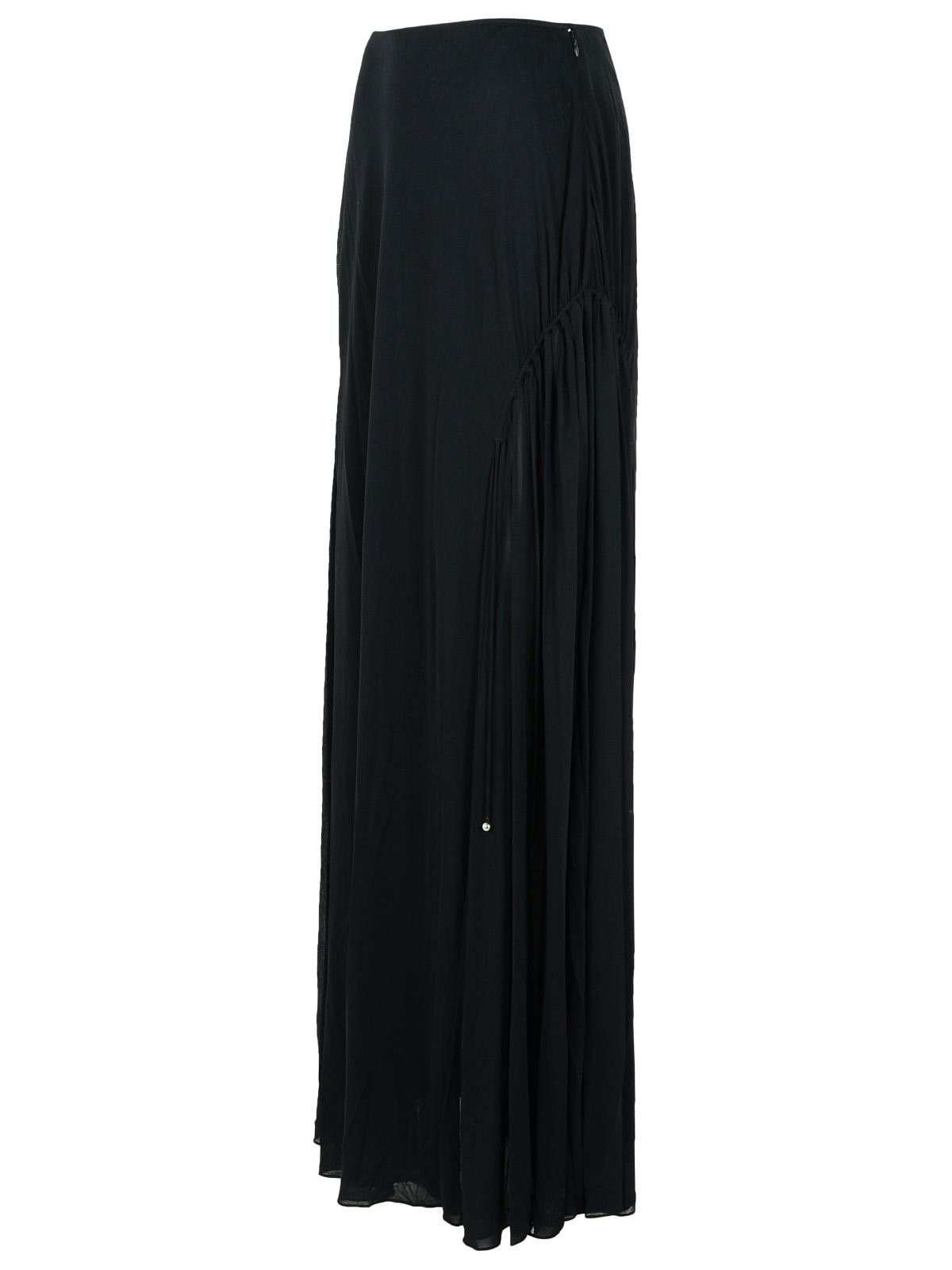 Lanvin LANVIN 'Flared' Black Viscose Blend Skirt Size 27" / US 4 / IT 40 - 2 Thumbnail