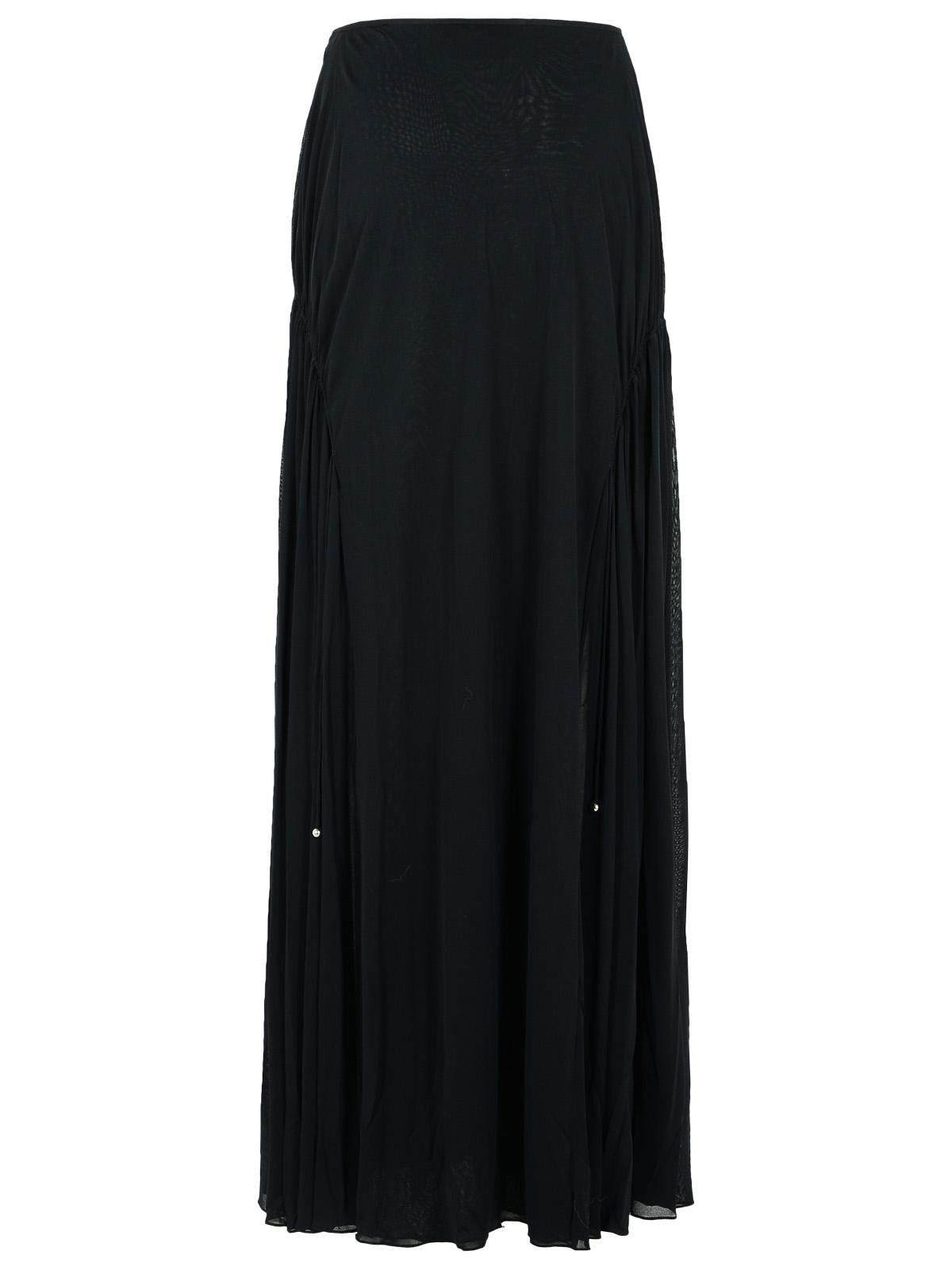 Lanvin LANVIN 'Flared' Black Viscose Blend Skirt Size 27" / US 4 / IT 40 - 3 Thumbnail