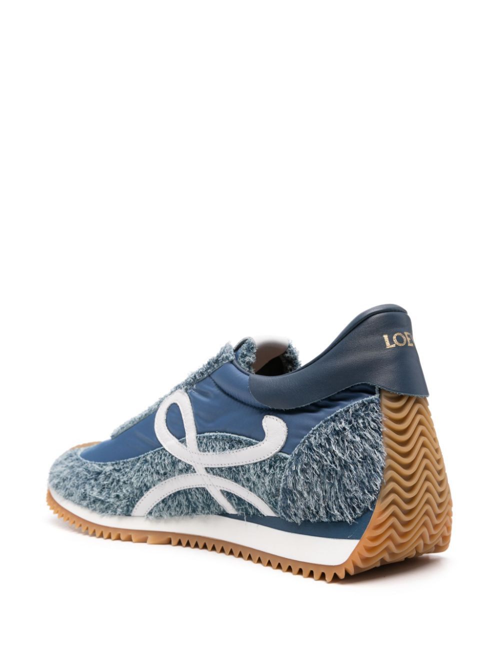 Loewe Flow Runner Leather-Trimmed Brushed-Suede and Nylon Sneakers in Navy Size US 6 / IT 36 - 2 Thumbnail