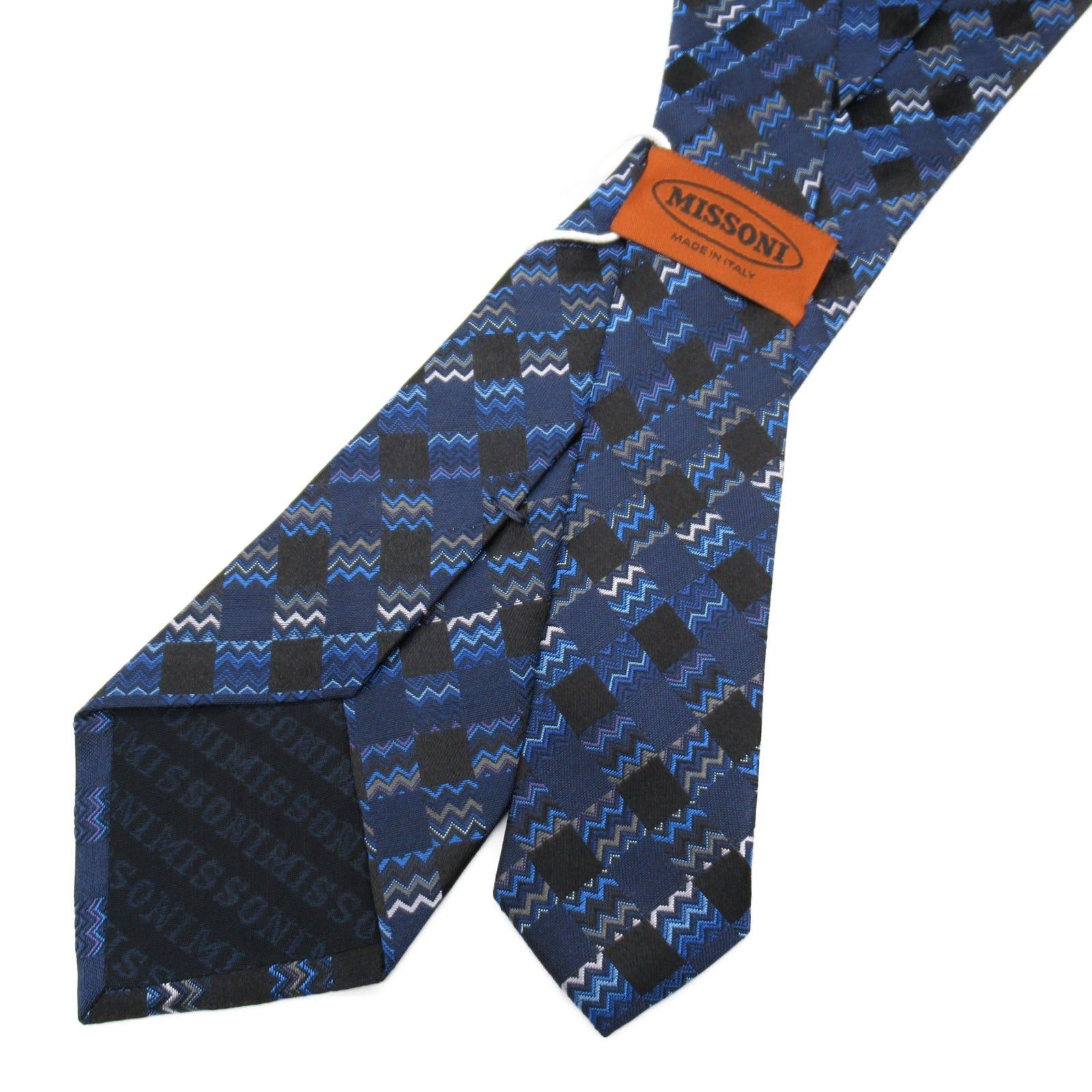 Missoni Missoni Tie Silk Navy Blue Size ONE SIZE - 3 Thumbnail