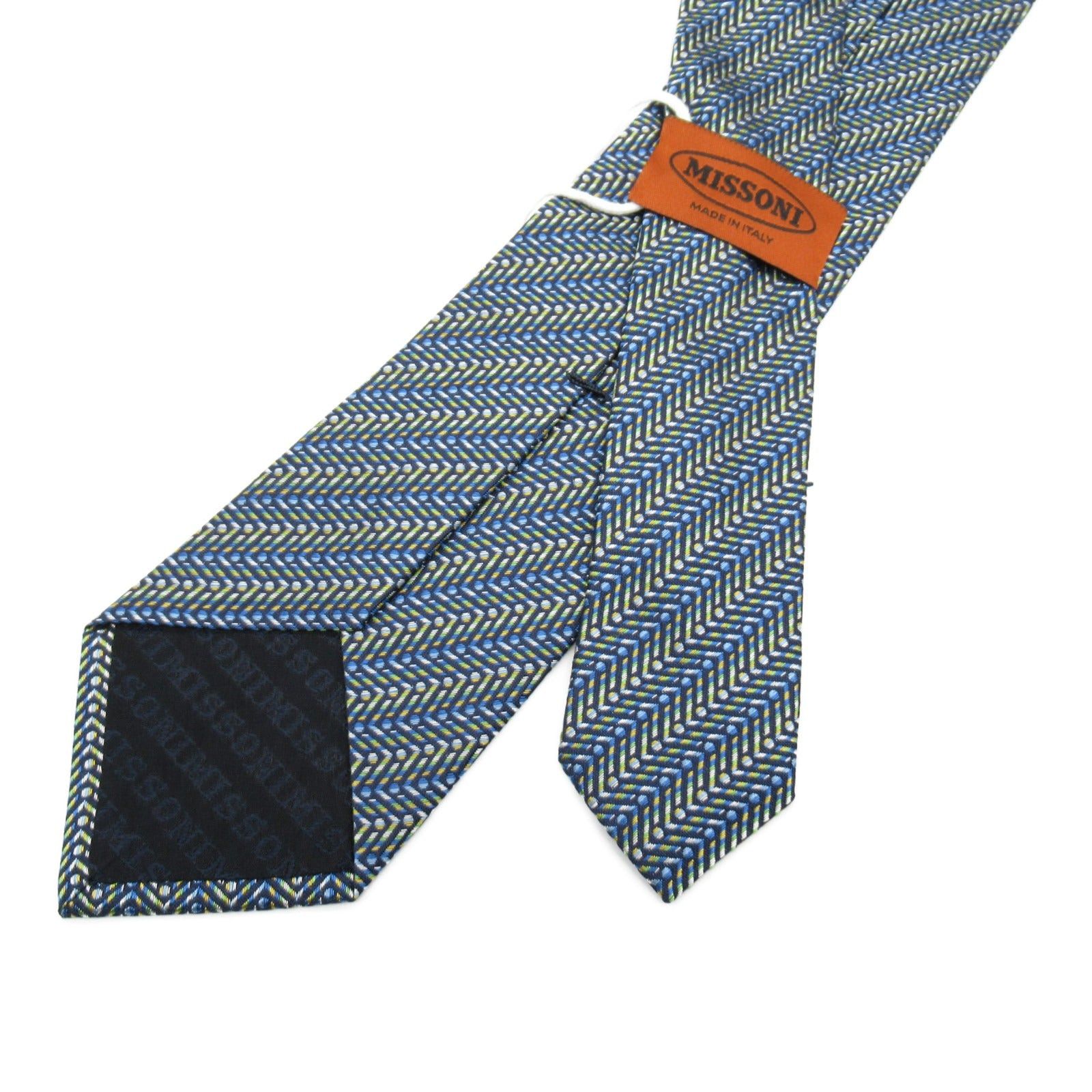 Missoni Missoni Tie Silk Blue Size ONE SIZE - 3 Thumbnail