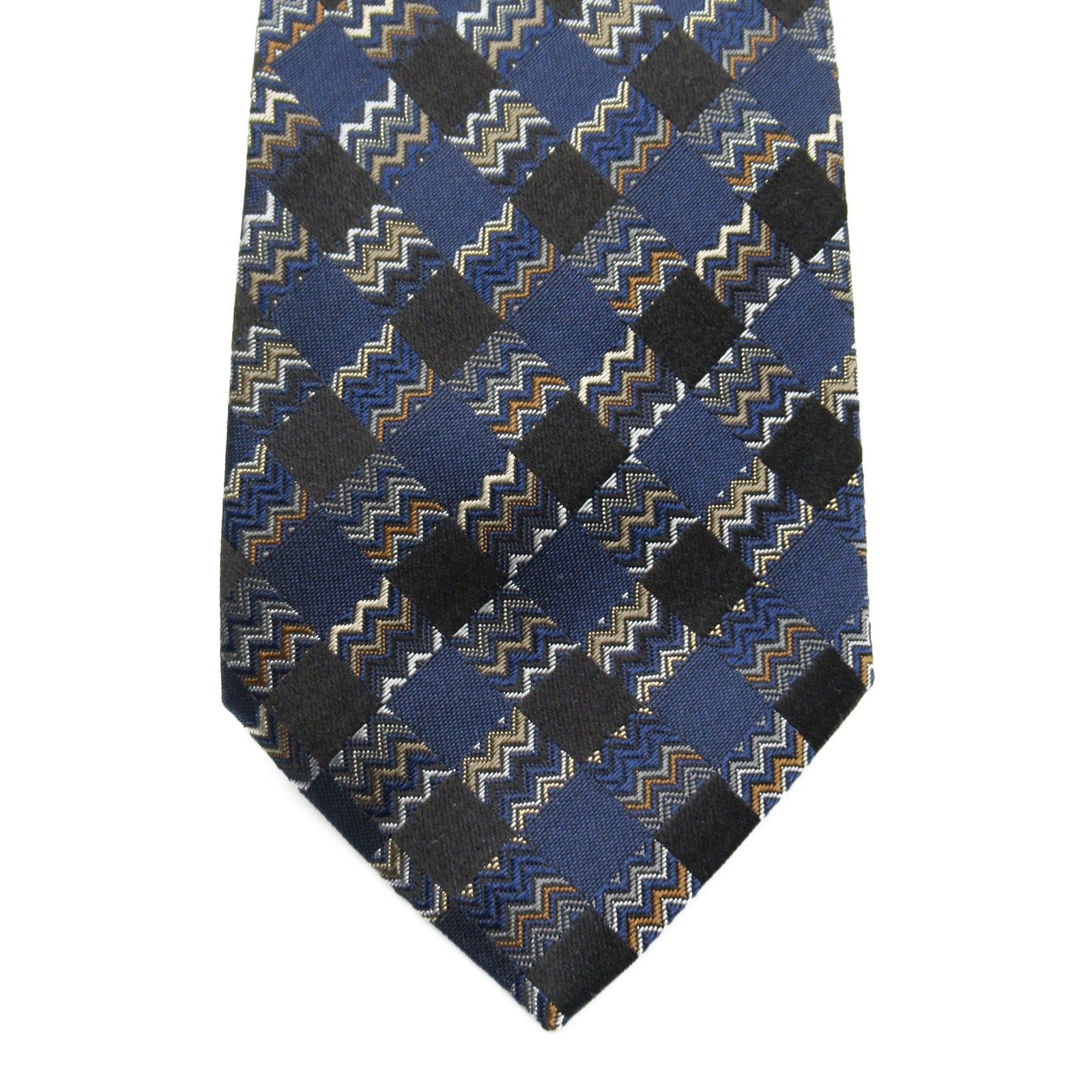 Missoni Missoni Tie Silk Orange Navy Size ONE SIZE - 2 Thumbnail