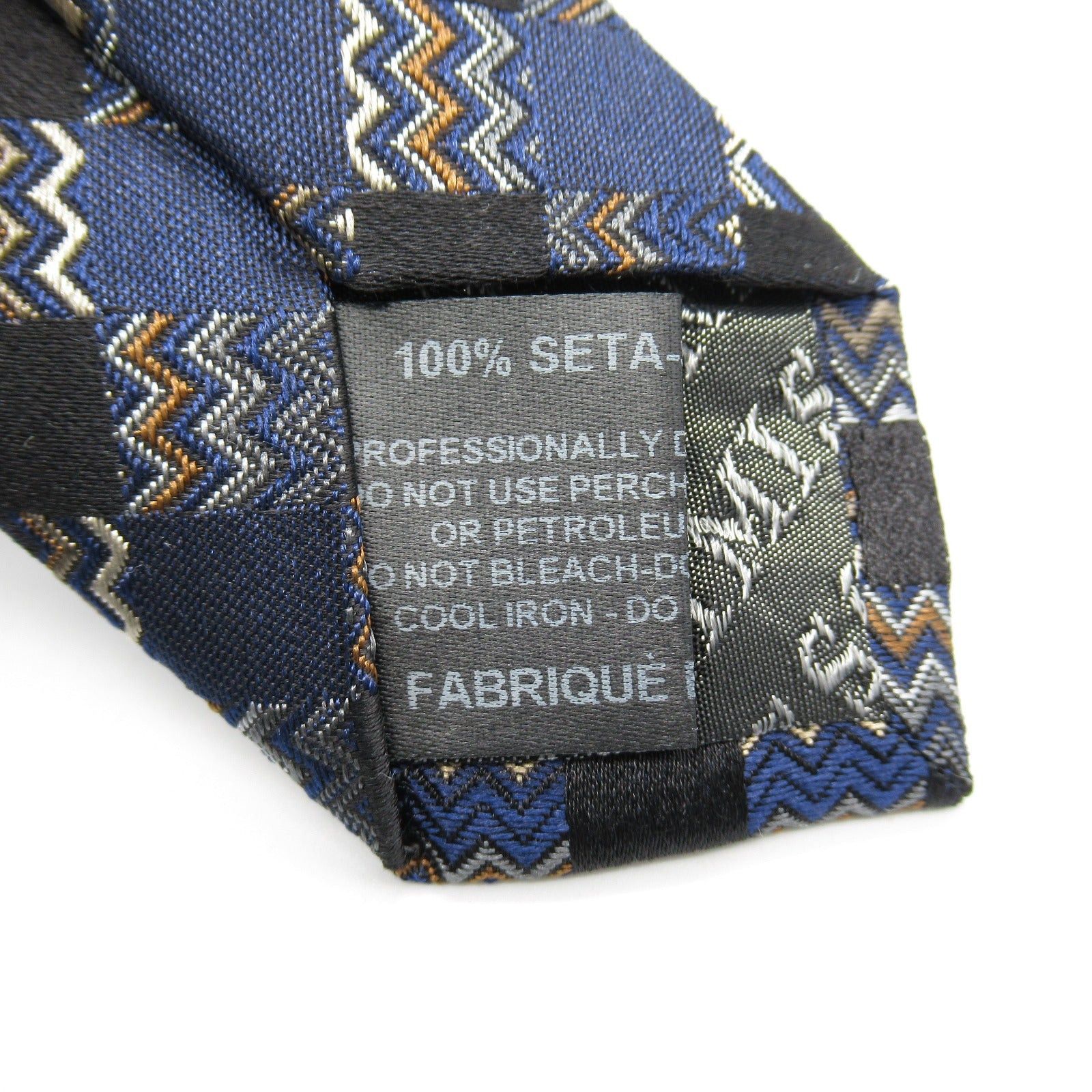 Missoni Missoni Tie Silk Orange Navy Size ONE SIZE - 5 Thumbnail