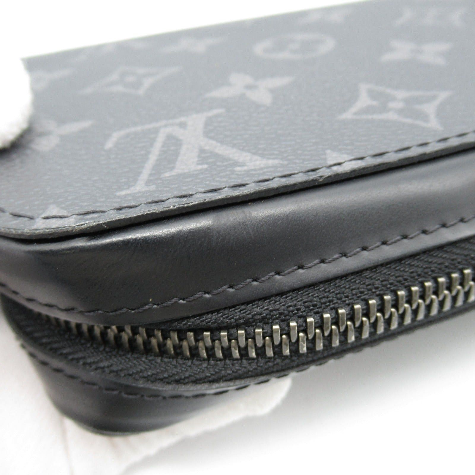 Louis Vuitton Louis Vuitton Zippy Xl Round Long Wallet Zipper Coated Canvas Monogram Eclipse Black Size ONE SIZE - 11 Thumbnail